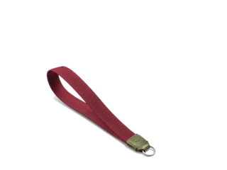 18572_Wrist Strap, fabric, leather, olive-burgundy